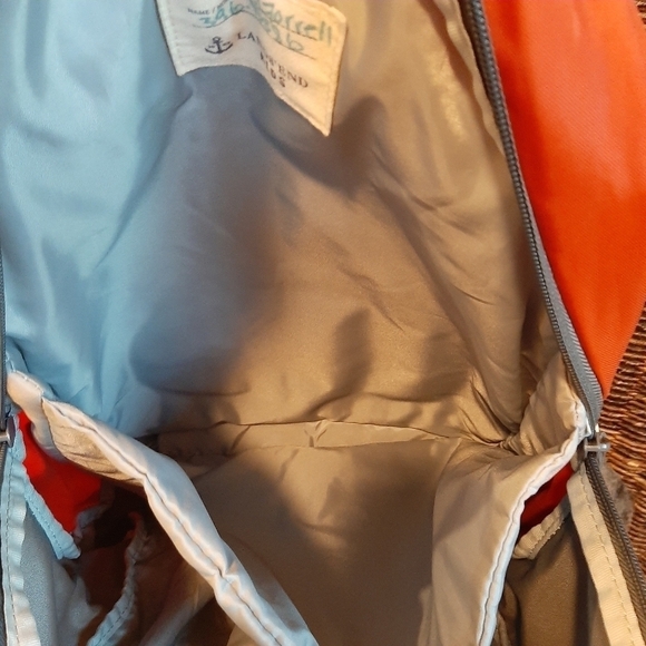 Lands' End Kids Backpack Gray Orange Laptop School Women's Hiking Gorpcore Camp - Picture 11 of 15